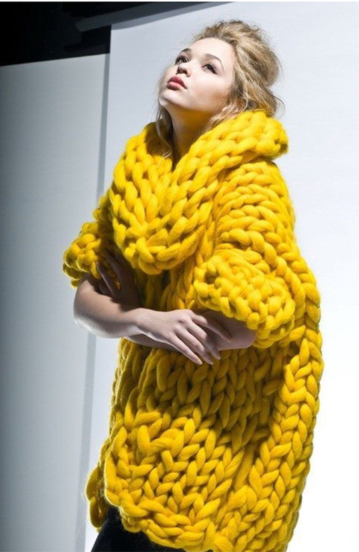 yellow knit