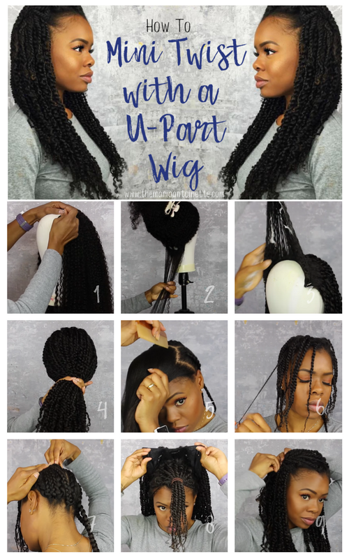 How to Mini Twist Using a U Part Wig the Maria Antoinette