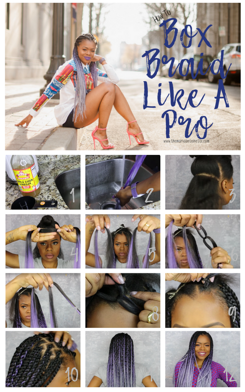 How To Box Braid Like A Pro On Your Own Head The Maria