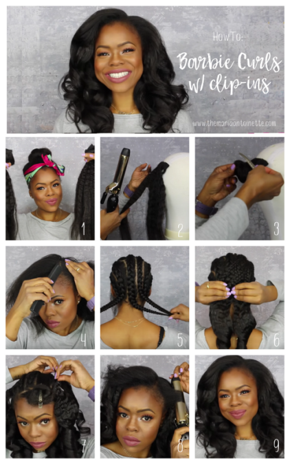 How To Create Barbie Curls with Clip-ins - the Maria Antoinette