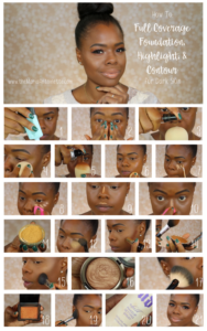 how-to-full-coverage-foundation-contour-highlight-dark-skin-the-maria-antoinette-pinterest