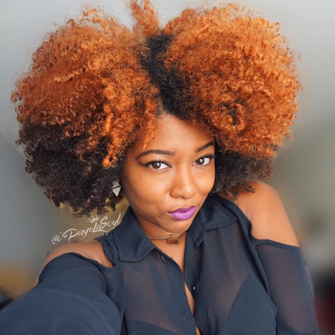 orange hair on black women