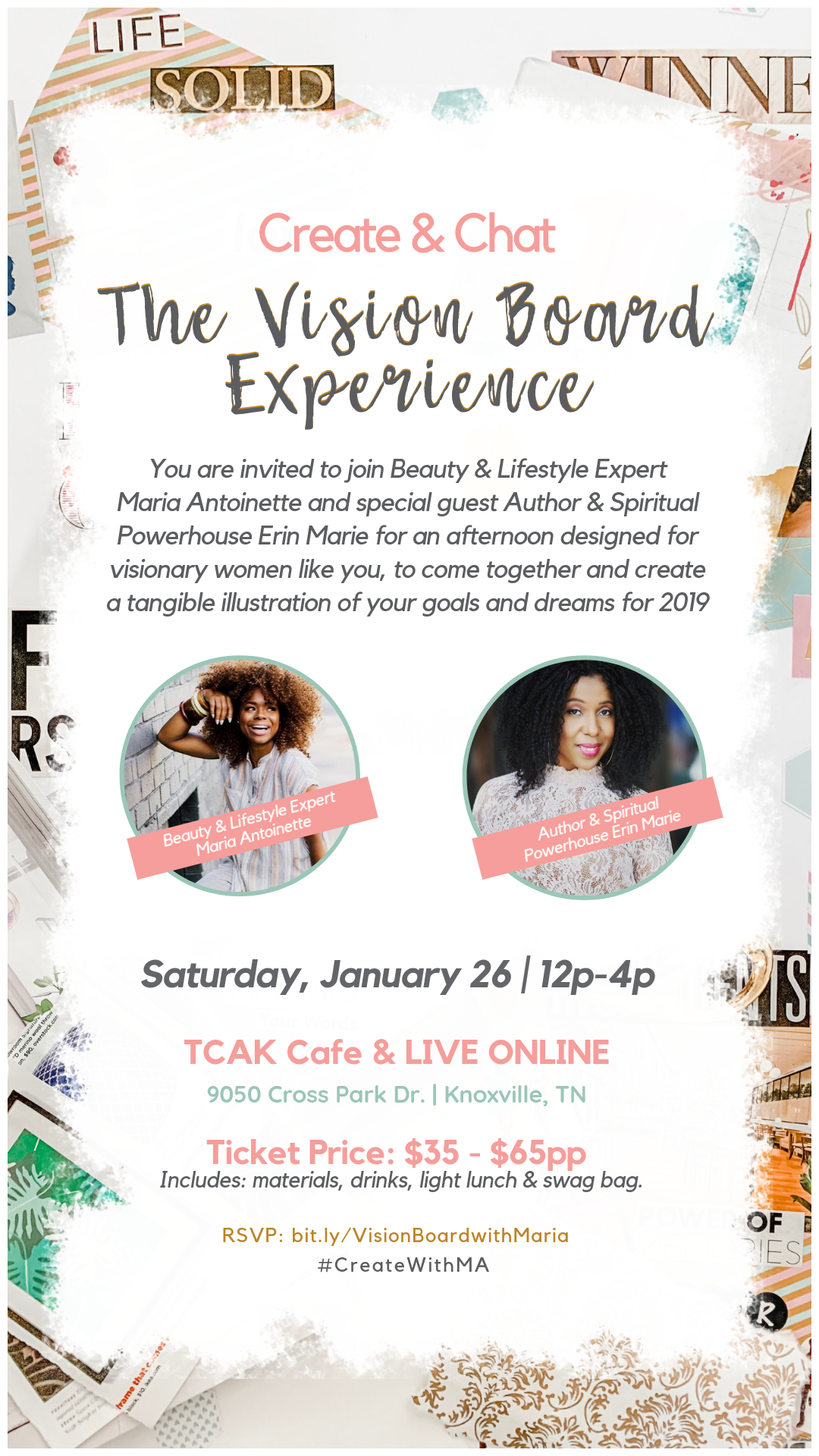 Create & Chat: The Vision Board Experience Event & Livestream