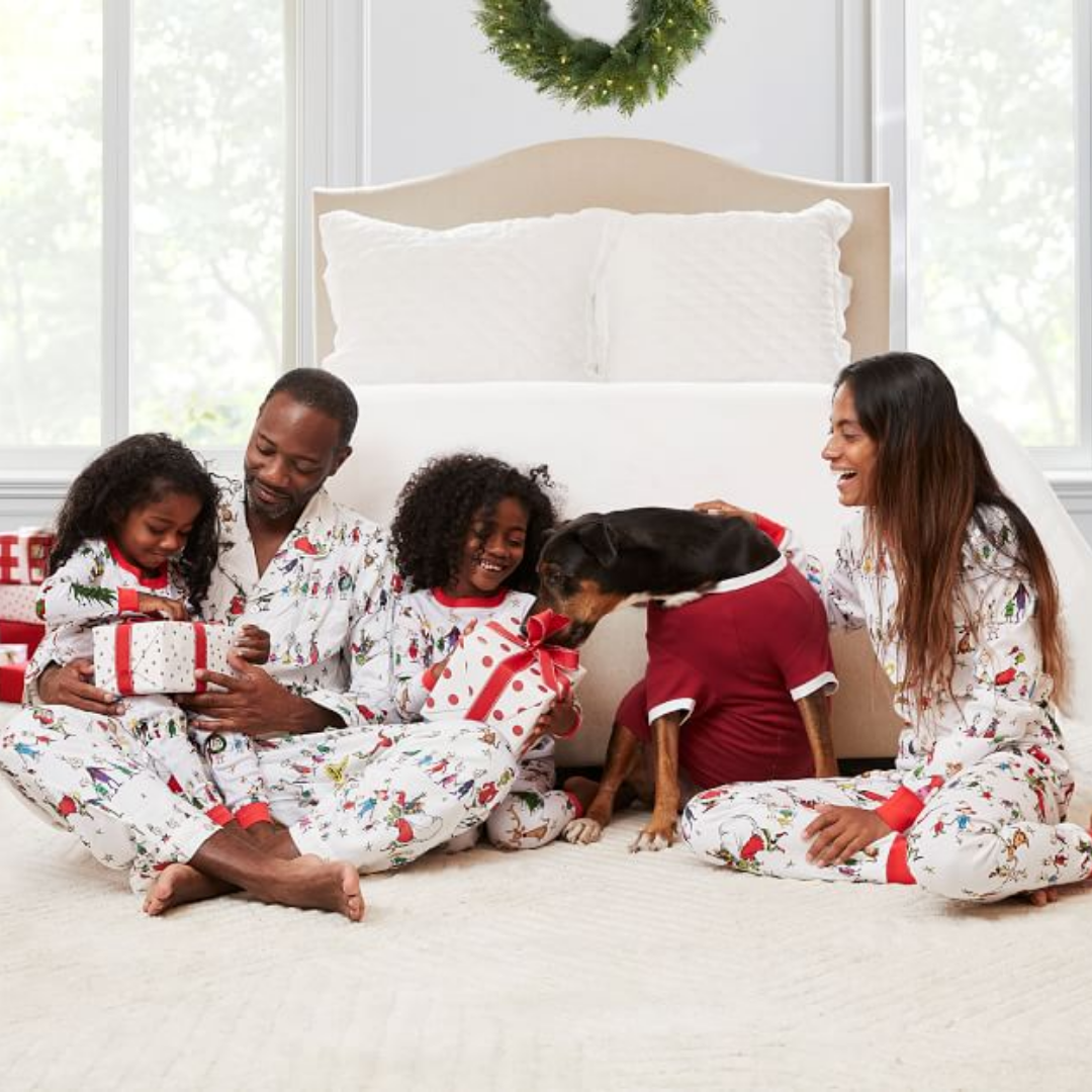 Plaid Long Pants Pajama Set Xmas Pajamas Sleepwear Holiday Suit for Dad Mom Kids Girls Boys SANMIO Christmas Family Outfit Set Matching Sleeve Blouse 
