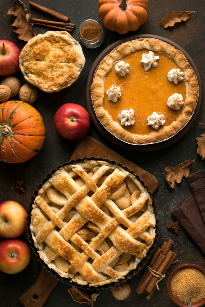 fall activities pumpkin and apple pie